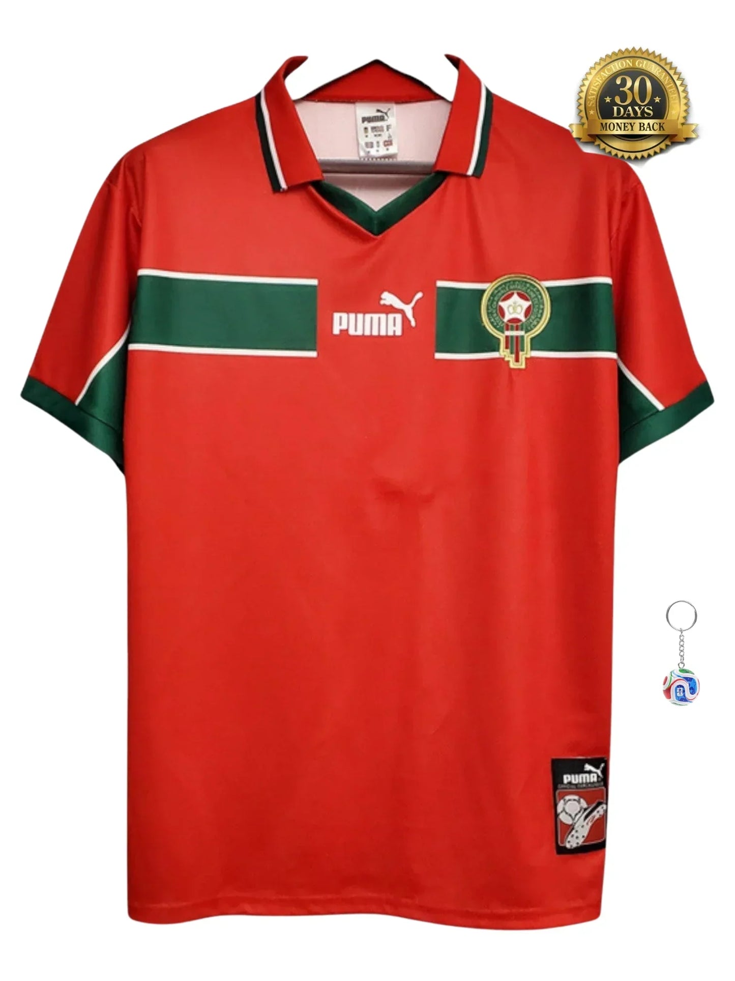 Morocco Away Red Retro Jersey 1998