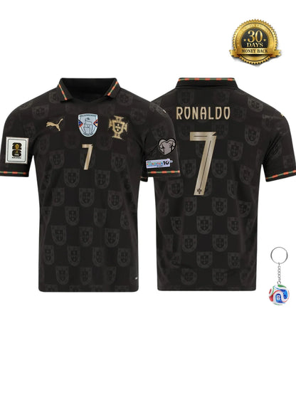 Portugal World Cup Fan Jersey Black Panther 2026 #7 Ronaldo