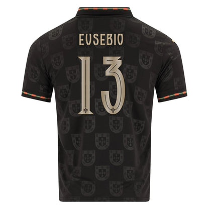 Portugal World Cup Fan Jersey Black Panther 2026 #13 Eusebio and #7 Ronaldo