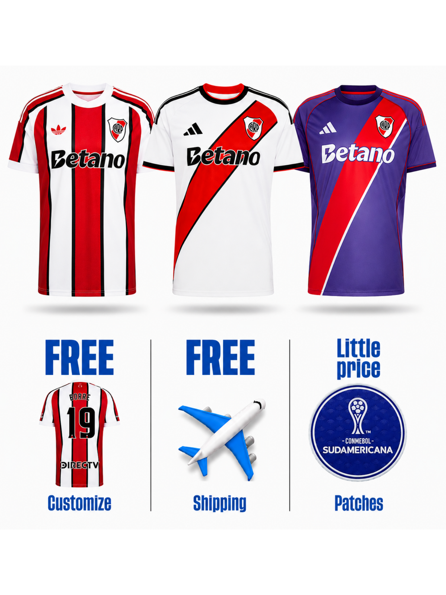 River Plate Home, Away and Third Fan 2026/27 Combo