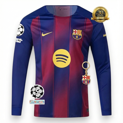 Barcelona 25/26 Home Player Jersey - Long Sleeve