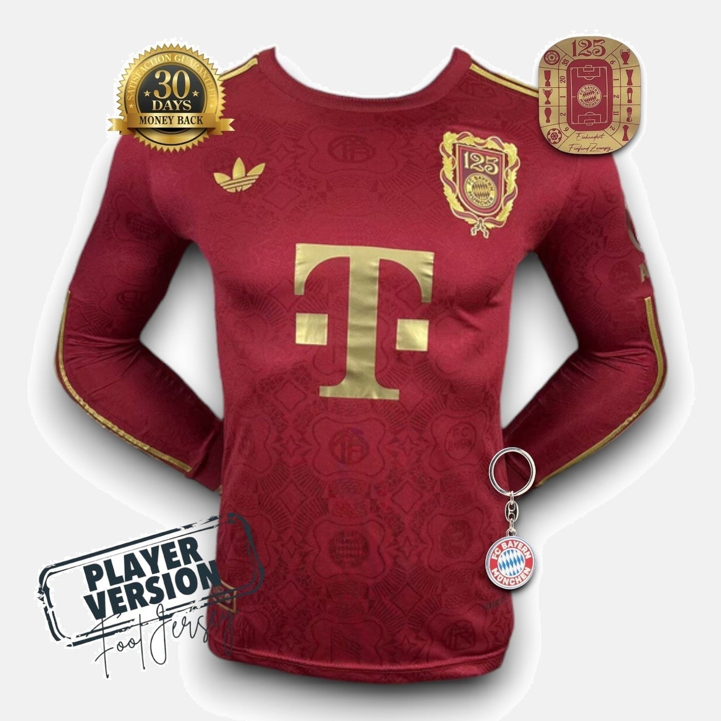 Bayern Munich Player Jersey 125th Anniversary Long Sleeve