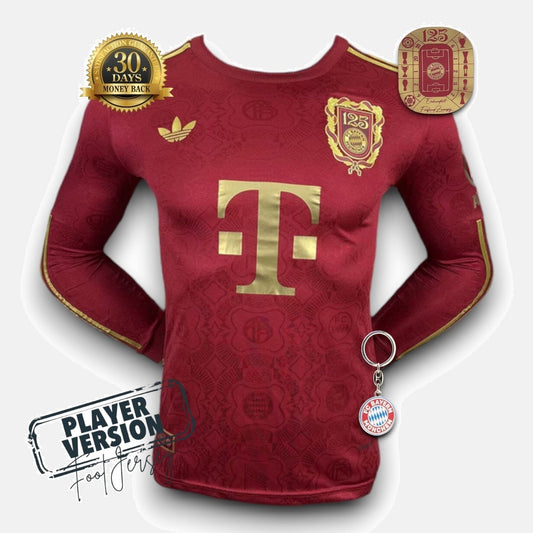 Bayern Munich Player Jersey 125th Anniversary Long Sleeve