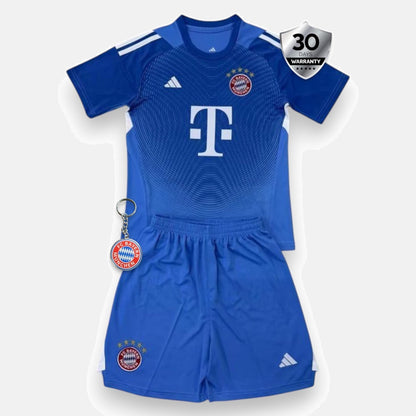 Kids Bayern Munich Jersey Goalkeeper Blue 2025/26